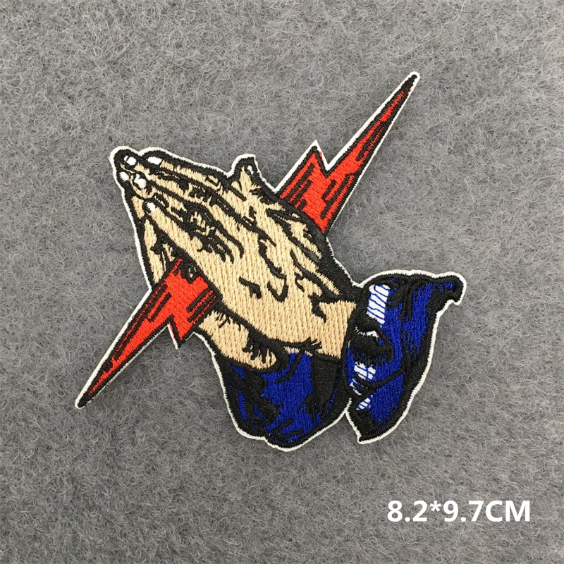 Pegatina para chaqueta, parches de ropa de dibujos animados, aplicaciones de planchado, parches bordados de paisaje Punk divertido para ropa - imagen 5