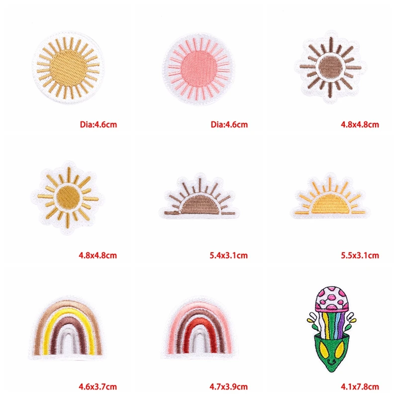 10 Uds parche bordado de dibujos animados DIY mariposa colorida parches para planchar para ropa parches termoadhesivos en decoración de ropa - imagen 5