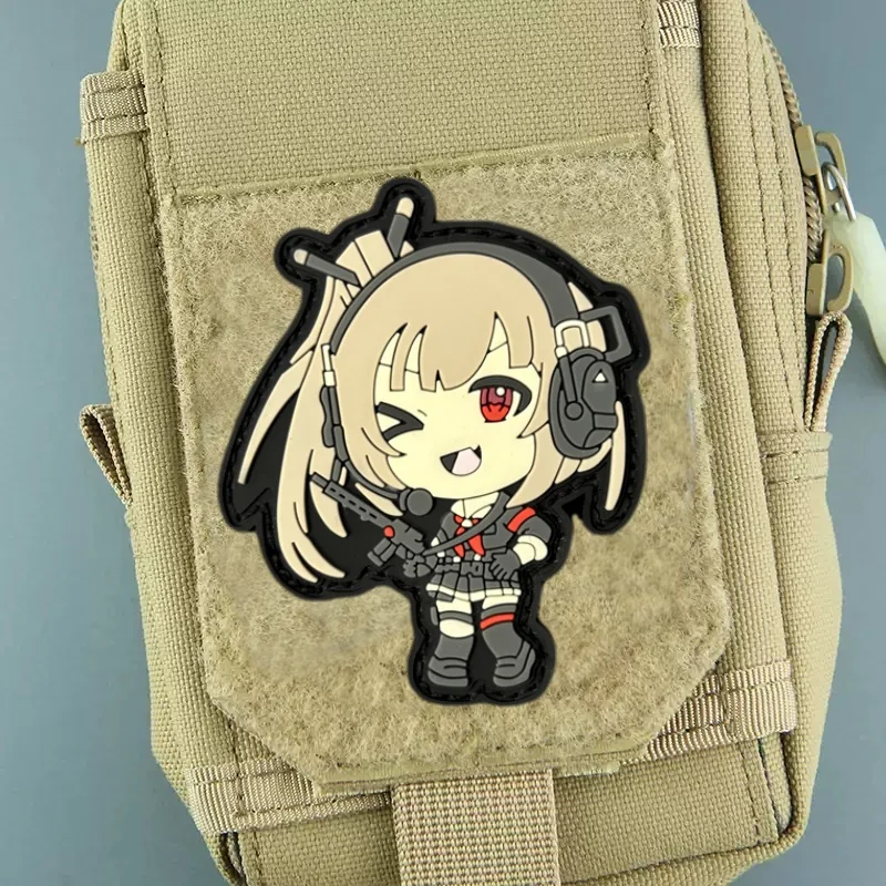 Parche táctico de PVC 3D para chica dulce, insignia de moral, parche militar con gancho, pegatinas para brazalete de mochila para ropa - imagen 3
