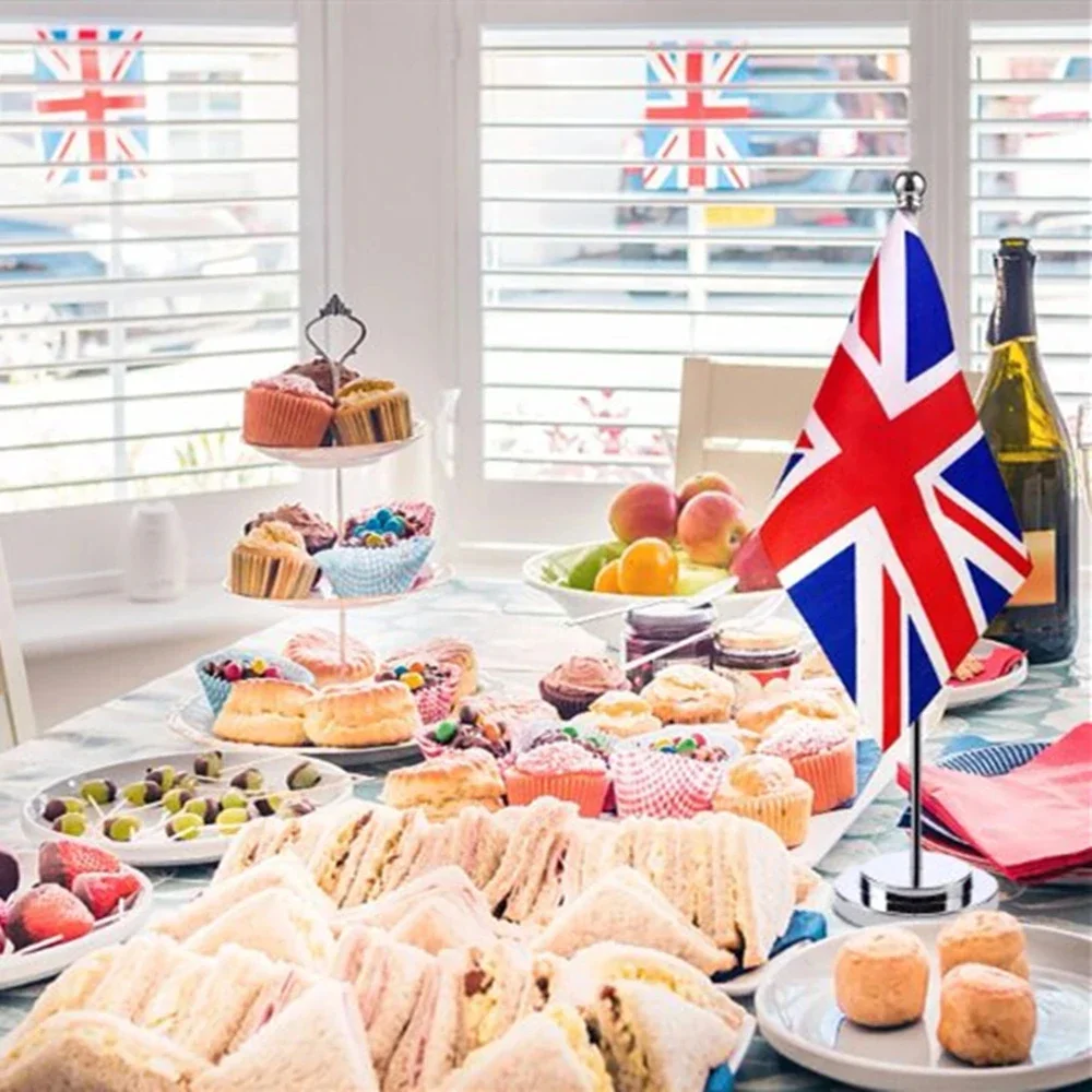 SKY FLAG 14x21cm Escritorio de oficina Bandera de personaliza tu logotipo con soporte de escritorio Juego Publicidad Oficina personalizada para mesa de escritorio - imagen 3