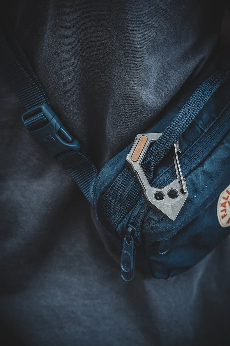 CooYoo-Llavero multifuncional KU03 de aleación de titanio Edc, herramienta de reparación de emergencia para exteriores, KU01 KU02 - imagen 3