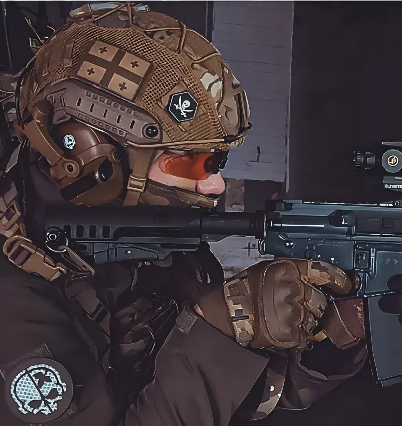 EARMOR M16 Series ARC casco soporte de pista auriculares tácticos con tapa trasera con reducción de ruido