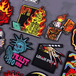 Parche táctico calavera bordada – Termoadhesivo para chaqueta o chaleco