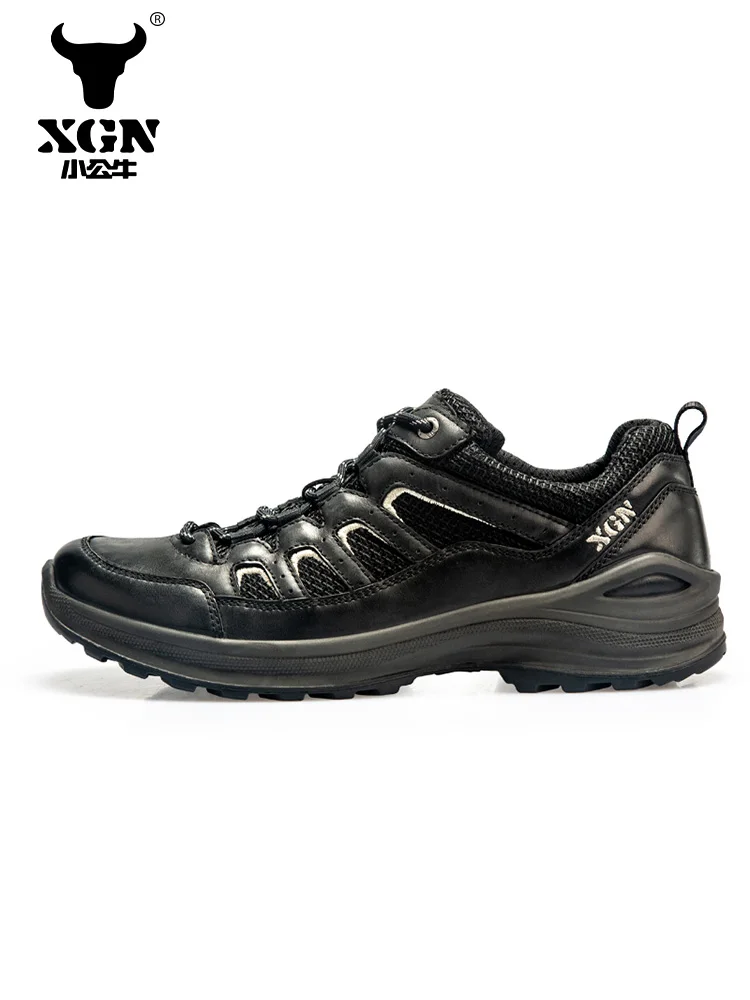 XGN-zapatos de senderismo de piel de vaca para hombre, botas de caza impermeables, botines tácticos de combate en el desierto, zapatillas de trekking informales para mujer - imagen 3