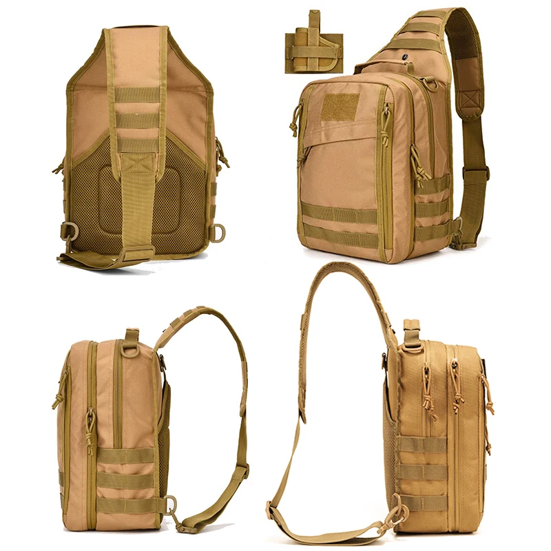 Bolsa de mano con sistema Molle, accesorio táctico para pistola militar, impermeable, EDC, funda trasera transpirable - imagen 3