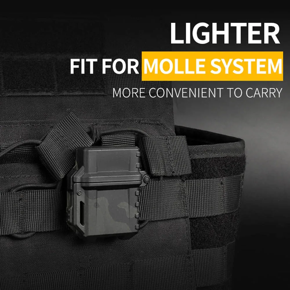 WST-encendedor táctico Molle, estuche de almacenamiento, contenedor de encendedor, soporte organizador para Zippo, herramientas EDC de supervivencia para acampar al aire libre - imagen 3