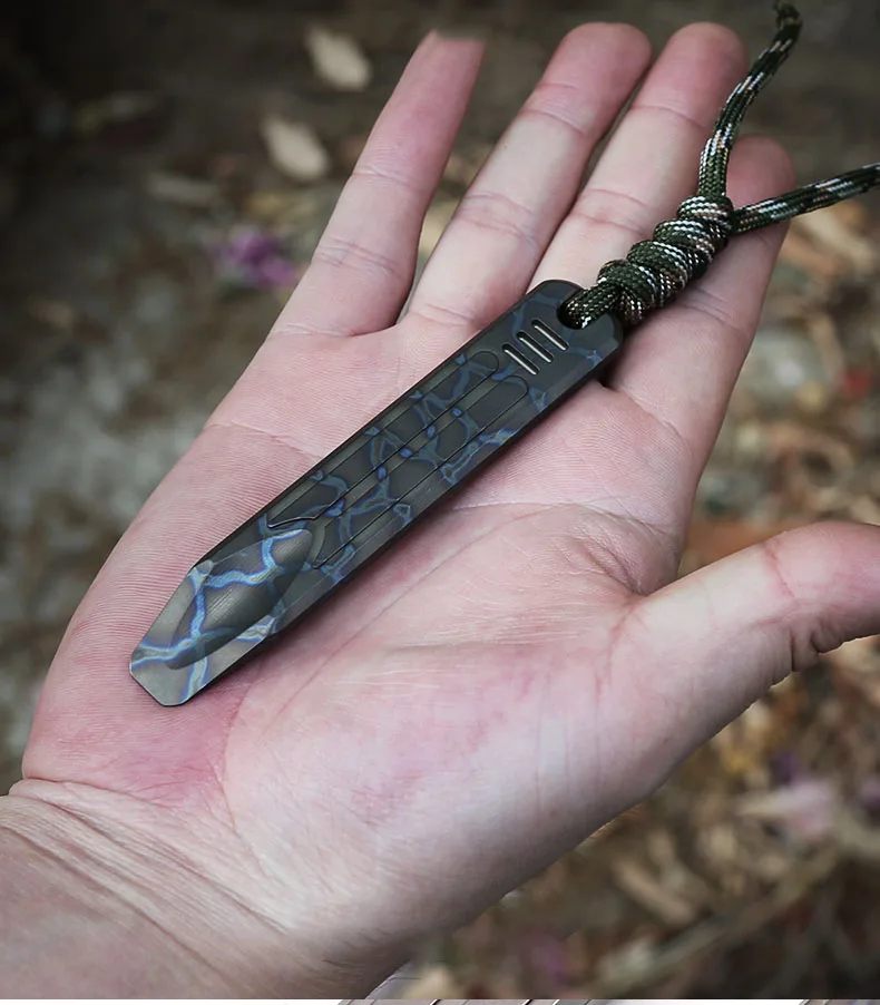 Palanca de titanio portátil multiusos Edc, herramienta para exteriores, cuchillo táctico para té - imagen 2