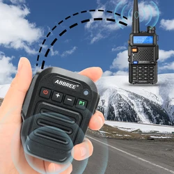 ABBREE Micrófono PTT Bluetooth Inalámbrico para Baofeng y Quansheng