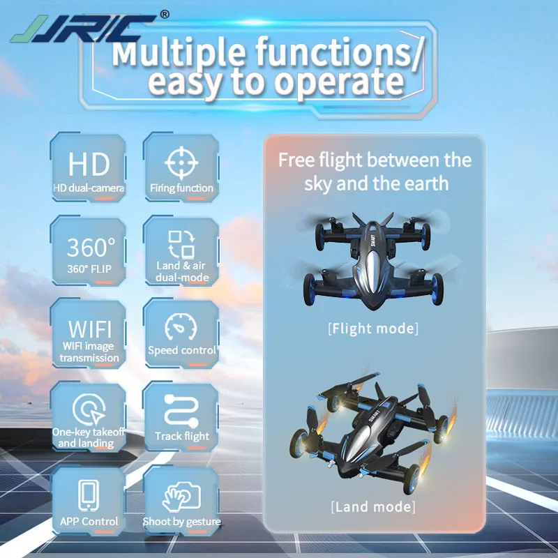 JJRC Dron de tiro de alta definición 8K con control de luz de cañón, modo sin cabeza, ajuste fino, vuelo de trayectoria cero - imagen 2