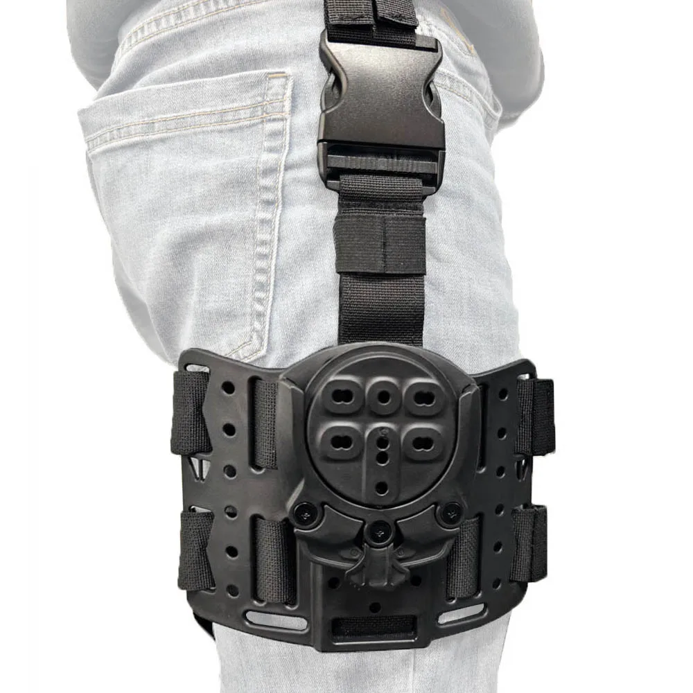 Funda táctica para pistola de pierna, plataforma, adaptador de montaje de Base de 360 grados, liberación rápida, equipo de funda Airsoft para caza al aire libre y tiro