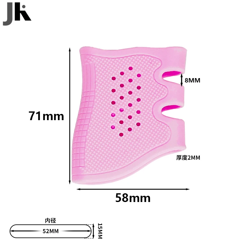 Mango de pistola de engranaje táctico, funda de goma para armas, mango de agarre para G17 G19 G34 G47, accesorios de guardamanos Airsoft, 2 uds. - imagen 5