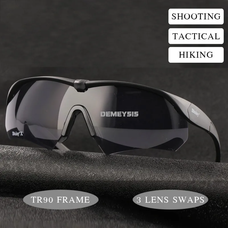 Gafas tácticas para montar en motocicleta, protección UV, 3 lentes, deportes al aire libre, Airsoft, caza, tiro, senderismo - imagen 3