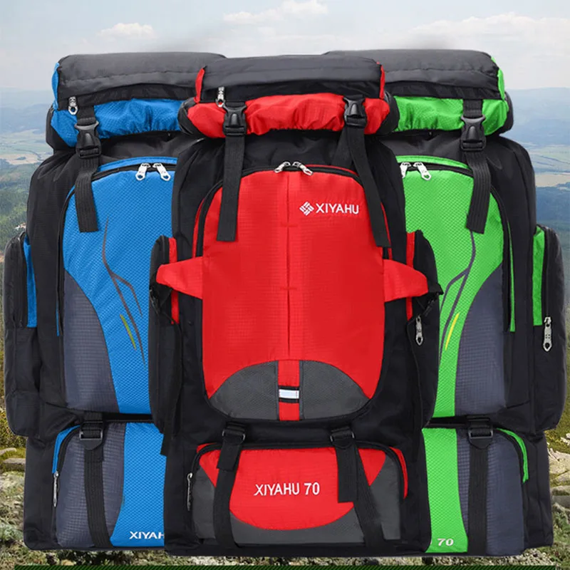 Mochila de senderismo de gran capacidad para hombre, mochila de viaje, táctica, deportes, montañismo, pesca, 70l - imagen 4