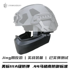Casco MICH táctico con protector mandíbula balístico desmontable