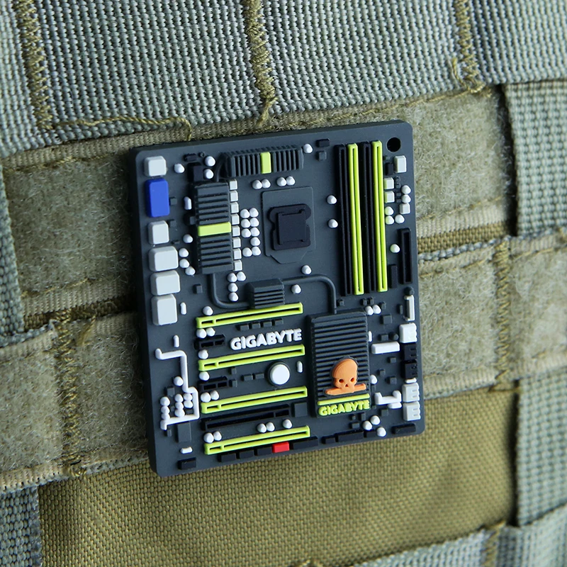 Placa base PC ROG, parche de PVC, ramillete Gigabyte, insignia táctica para juegos para ropa, chaqueta, bolsa, chaleco, decoración, accesorio de Hardware para PC - imagen 2