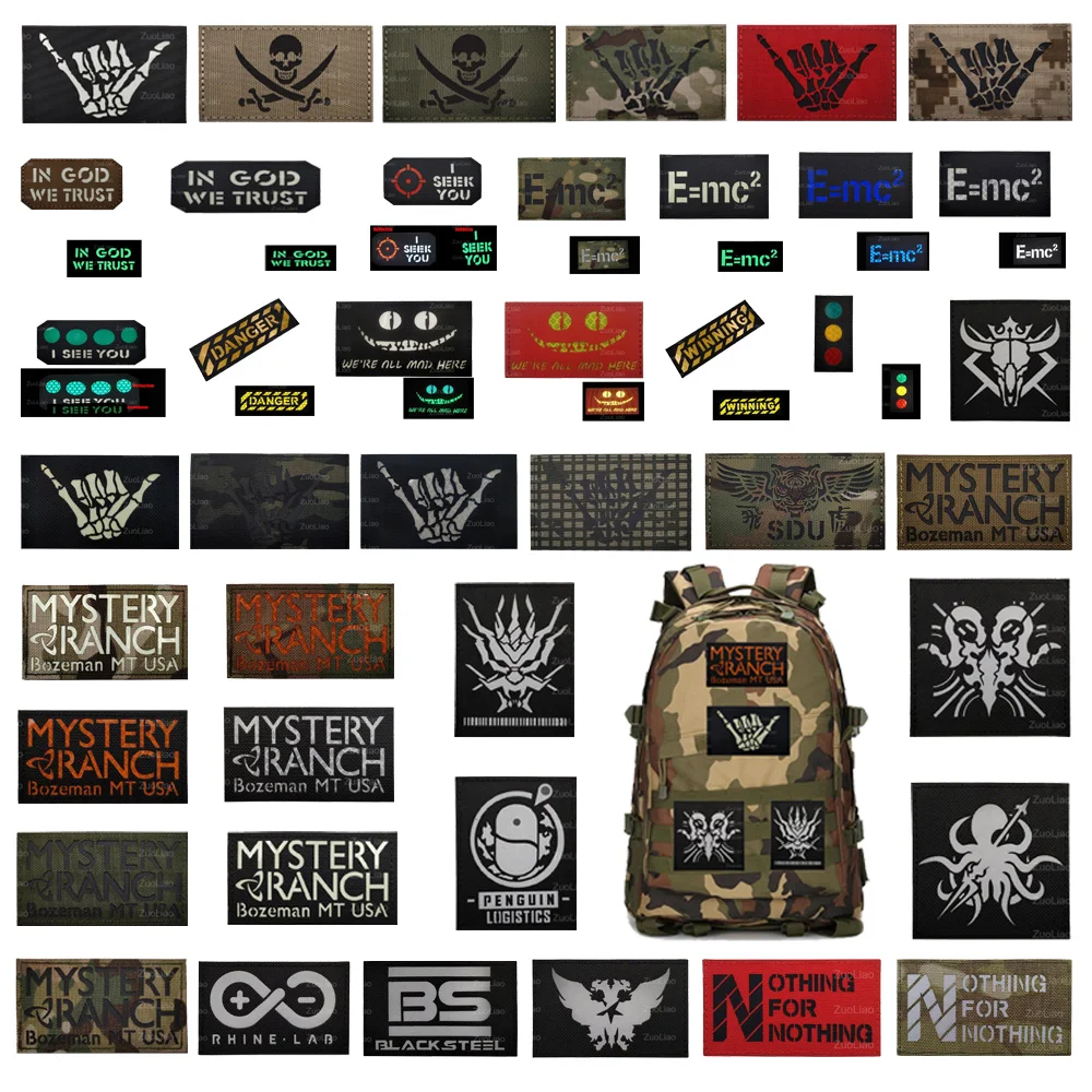 Insignia reflectante IR del Ark del futuro, brazalete de calavera para dedo, pegatina luminosa para bolso, mochila de pastizales, parches personalizados para ropa - imagen 2