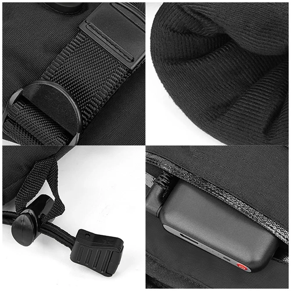 Guantes calefactables eléctricos de invierno, resistentes al agua, cálidos, con Control de temperatura de 3 velocidades, guantes con pantalla táctil para motocicleta, esquí, ciclismo - imagen 5