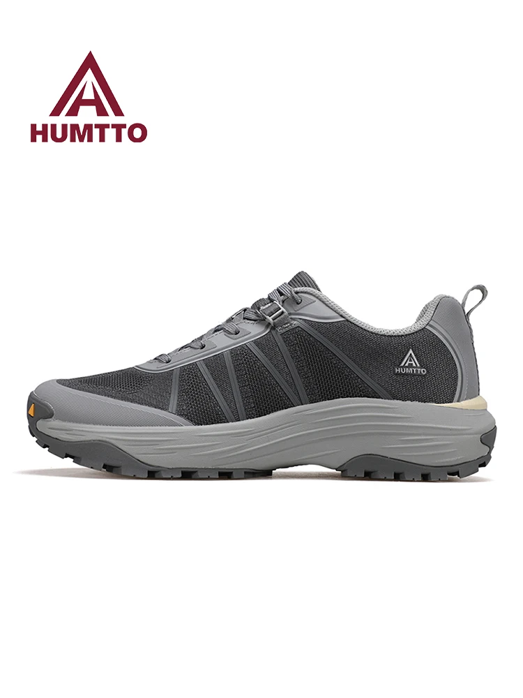 Zapatos de senderismo HUMTTO, zapatos de trekking antideslizantes para exteriores para hombre, zapatillas deportivas todoterreno de malla transpirable para correr para hombre