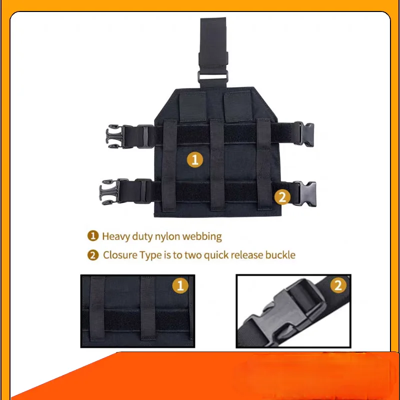 Módulo táctico plataforma MOLLE Kit de accesorios correa para pierna correa para muslo placa para pierna al aire libre - imagen 2