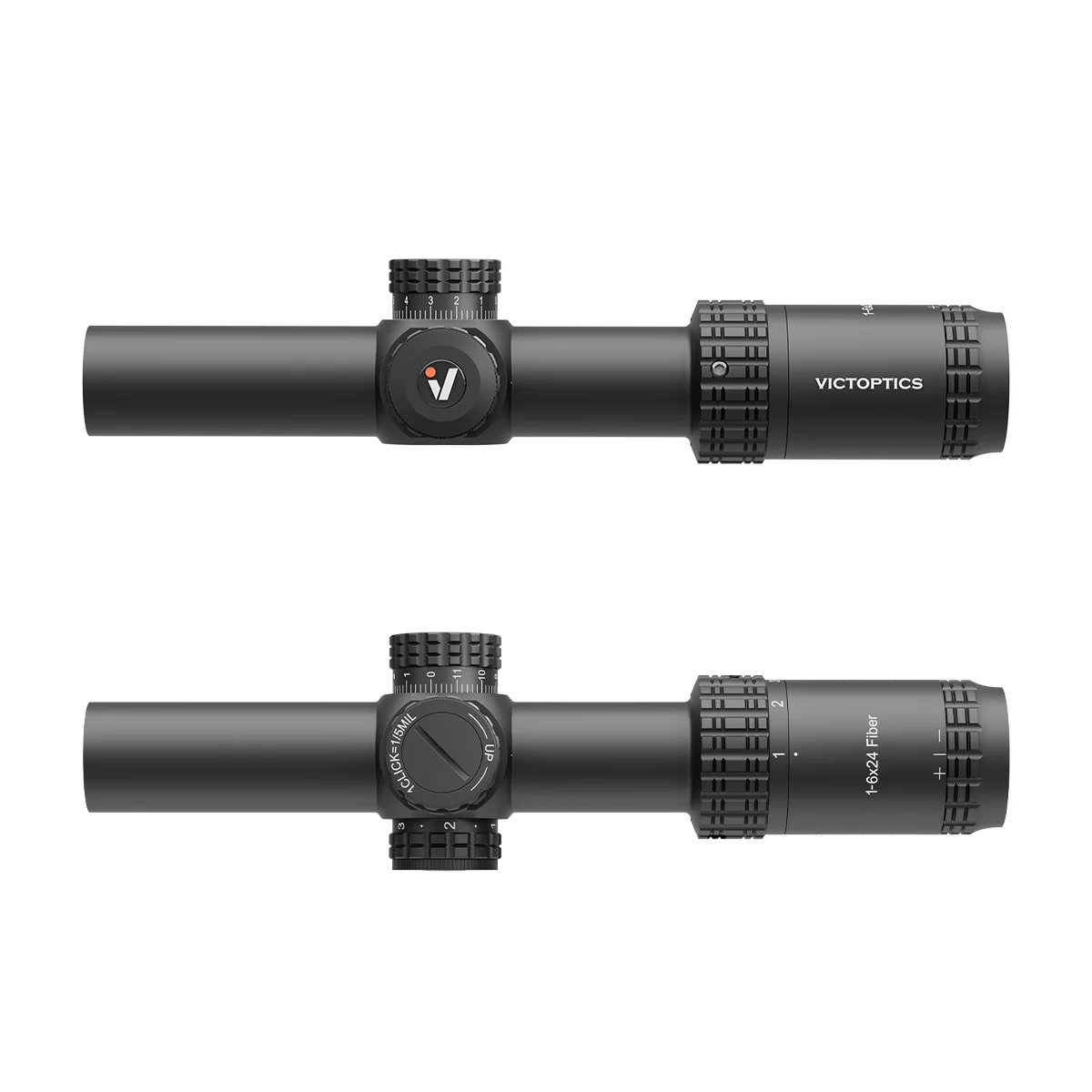 Visor telescópico para rifle VictOptics S6 1-6x24i LPVO SFP con retícula de fibra y características de bloqueo de torreta con punto ultra brillante para la serie AR. - imagen 3