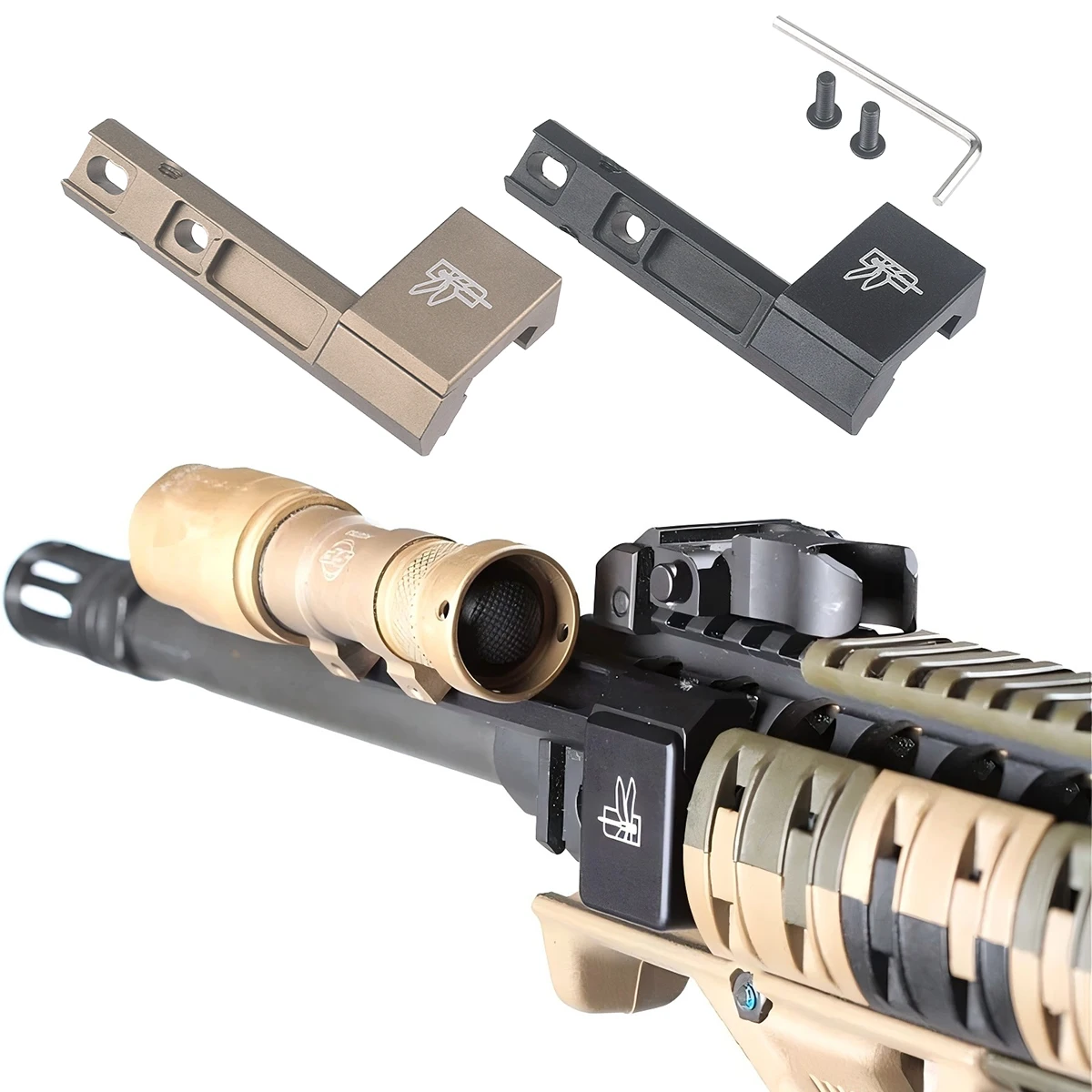 Soporte de luz adaptable Thorntail para Surefire M300 M600 M300V, armas tácticas de explorador, linterna en riel Picatinny de 20mm