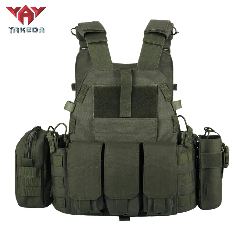 Yakeda 6094 portador de placa MOLLE – Chaleco táctico camuflaje nylon