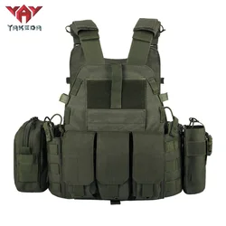 Yakeda 6094 portador de placa MOLLE – Chaleco táctico camuflaje nylon