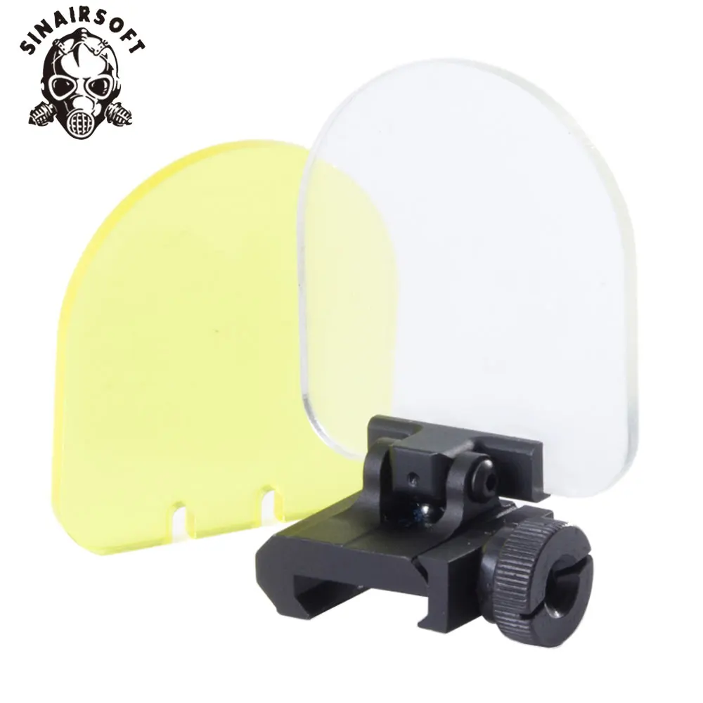 Soporte de alcance abatible táctico, cubierta protectora de lente transparente a prueba de balas, mira telescópica Airsoft, accesorios de mira de punto rojo para caza