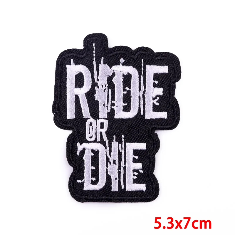 10 unids/lote de parches bordados con eslogan, parches bordados para planchar para ropa, parches termoadhesivos para coser apliques DIY - imagen 5