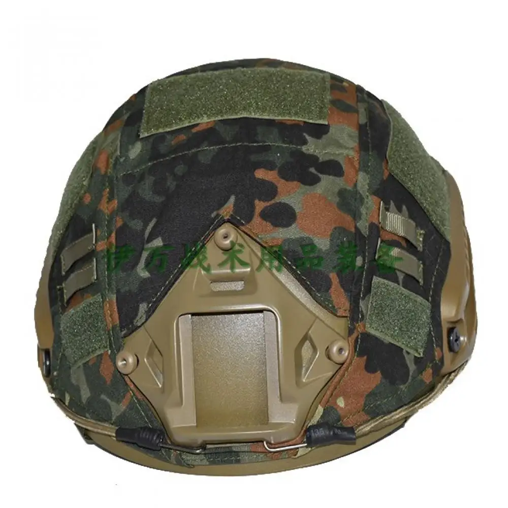 Cubierta de casco de camuflaje alemán, accesorios para equipo táctico de caza, talla M, Flecktarn - imagen 3