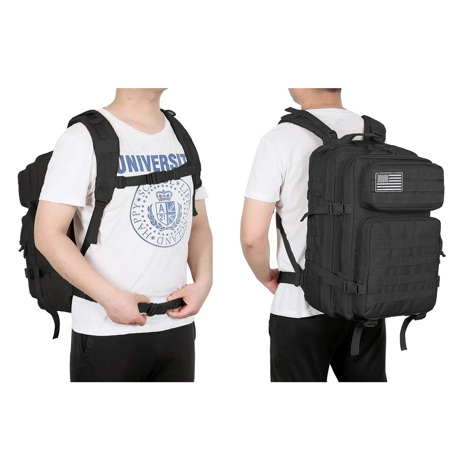 Mochila táctica asalto MOLLE para senderismo acampada y trabajo diario - imagen 2