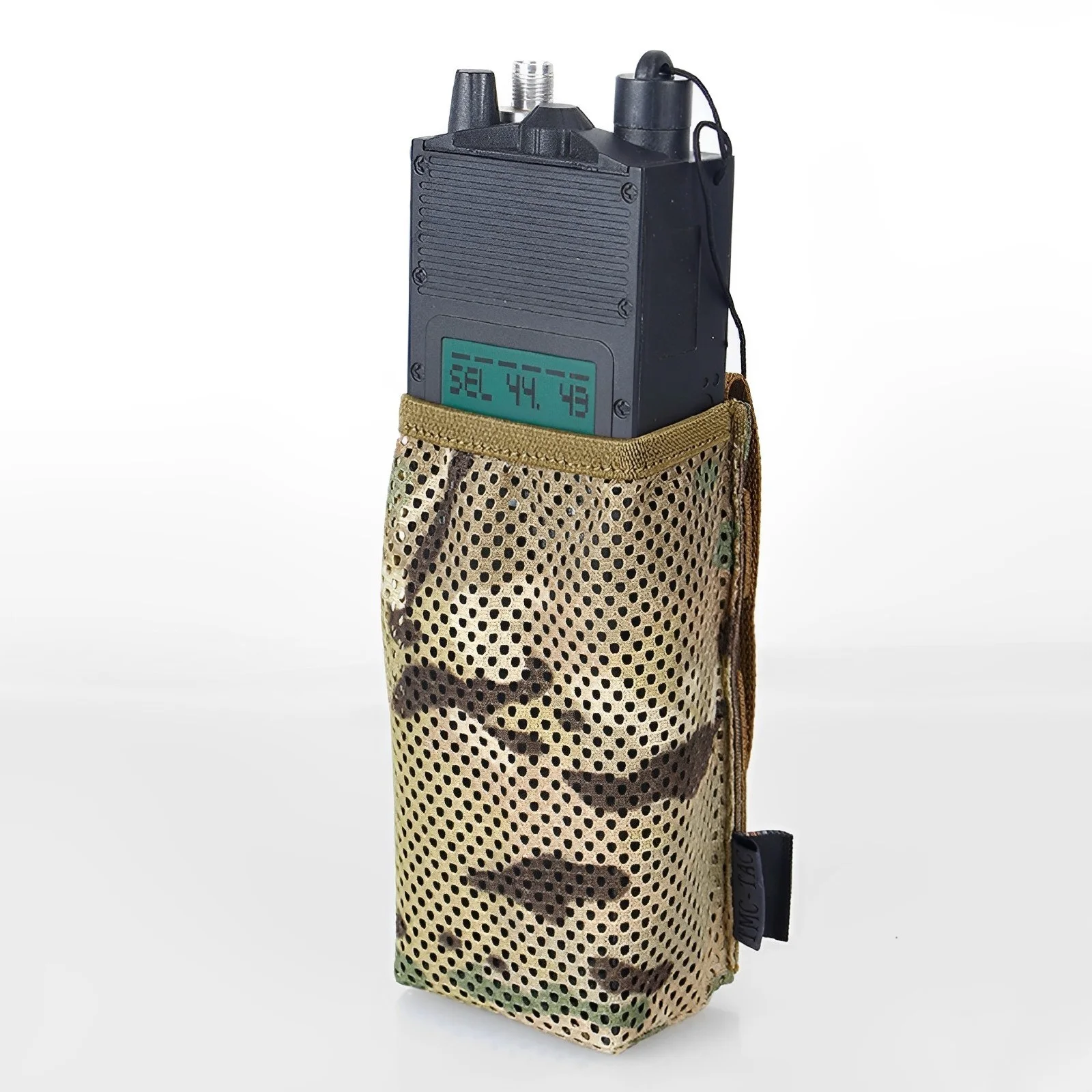 Bolsa táctica de malla para botella de agua, soporte para Walkie Talkie, paquete de almacenamiento de artículos diversos, chaleco, cinturón, accesorio para senderismo al aire libre - imagen 3