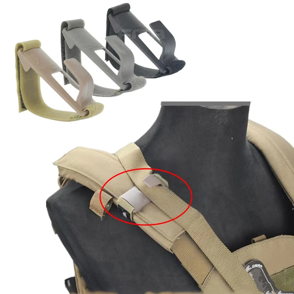Airsoftsports TB-FMA Sling de montaje en hombro Clip de gancho de anclaje fijo Molle Chest Rig negro y desierto TB1011