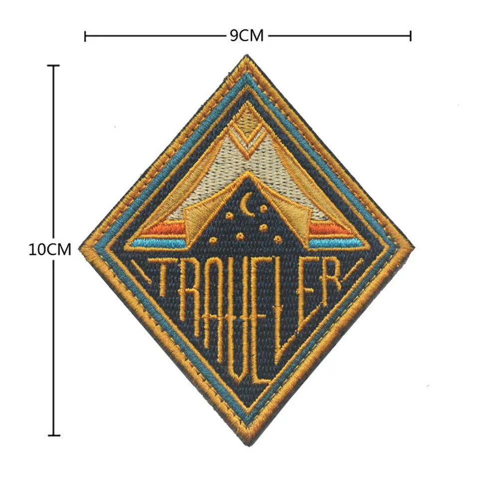 Parche bordado de tienda de Amanecer Natural al aire libre, insignias de moral táctica de campamento Explore, parches de senderismo de aventura de bucle de gancho en la ropa - imagen 4