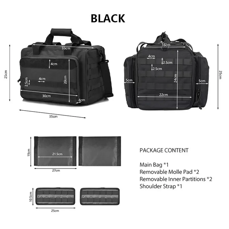 Bolsa de almacenamiento para rango de armas al aire libre, sistema MOLLE y paquete de hombro duradero para equipos y accesorios - imagen 4