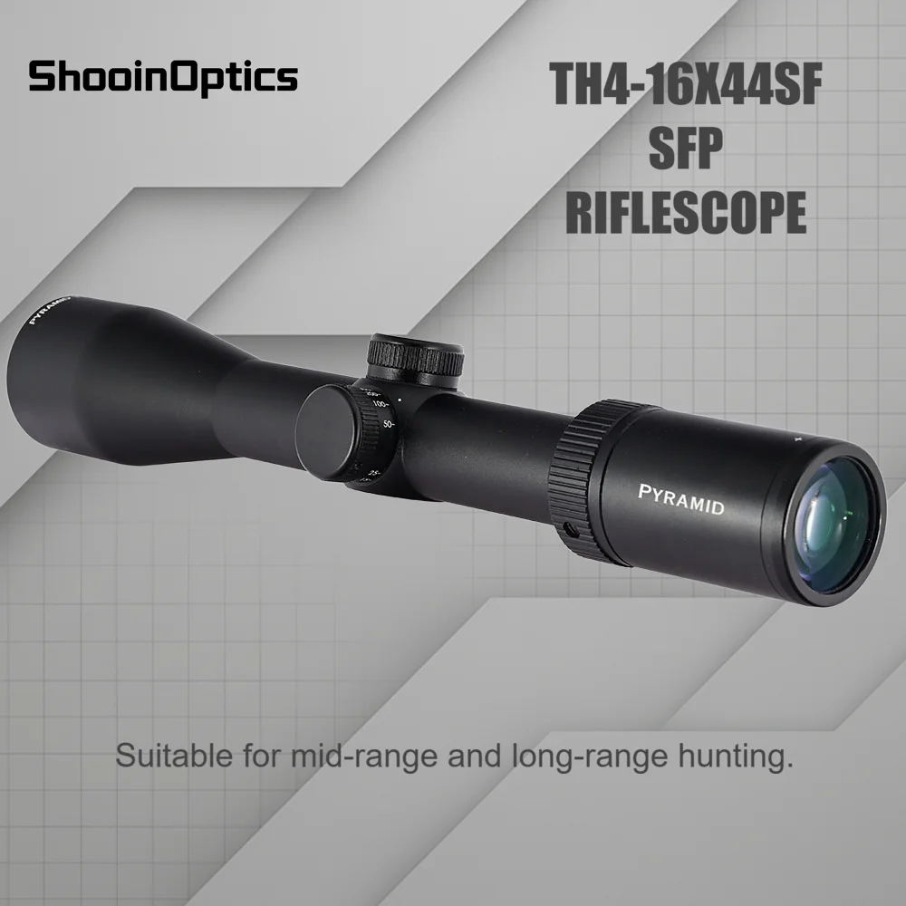 Shooin Optics TH 4-16X44 SF SFP mira telescópica tubo de 30 mm 1/4 MOA alcance de precisión para caza al aire libre - imagen 2
