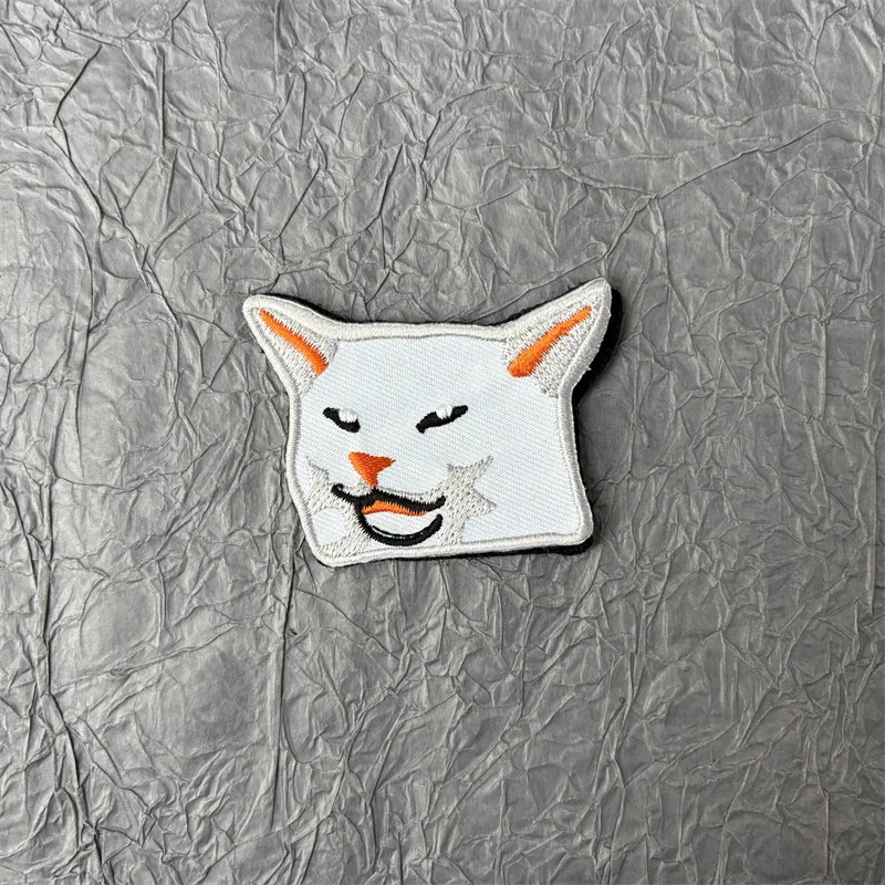 Parche de gato bordado en ropa, brazalete, insignia de moral táctica de dibujos animados, parches de gancho y bucle, pegatinas para mochila - imagen 4