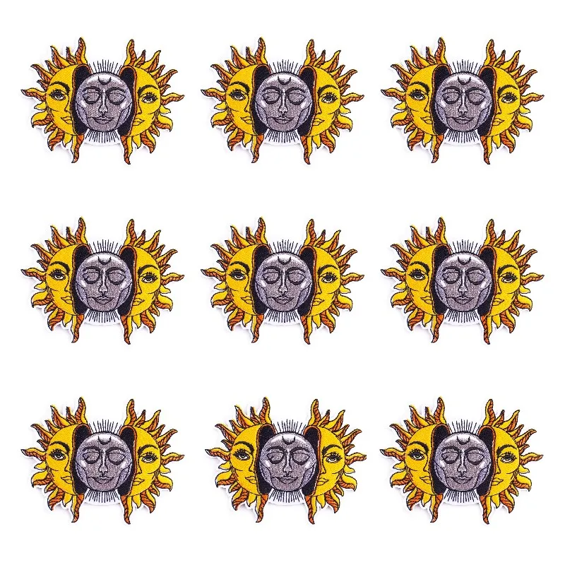 Parches bordados Punk Hippie para ropa, parches térmicos para planchar, apliques para el sol, 10 unidades por lote - imagen 2