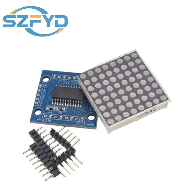 Módulo de Control de matriz de puntos MAX7219, controlador de Control de microcontrolador, KIT DIY, módulo LED MCU, módulo de pantalla - imagen 3