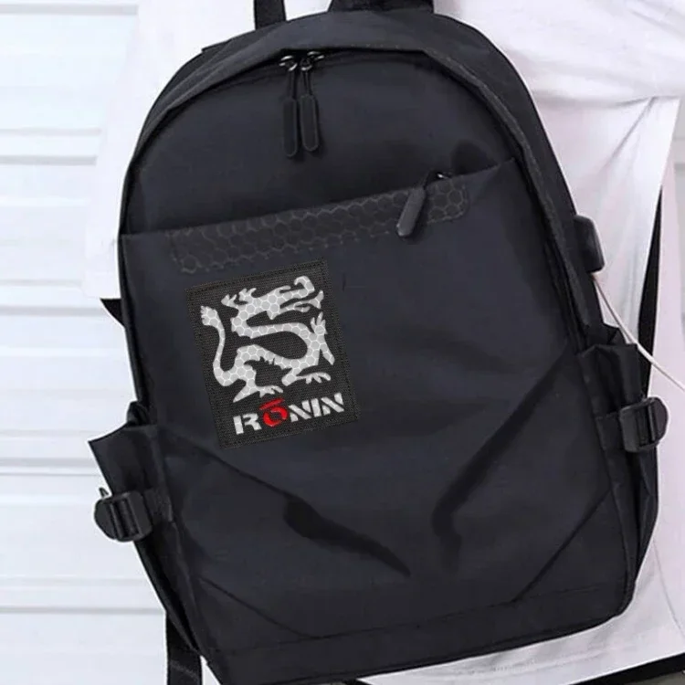 Insignia de moral con logotipo de dragón Ronin, parches de gancho y bucle, parche reflectante para ropa, brazalete, mochila de dragón negro, pegatinas tácticas - imagen 5