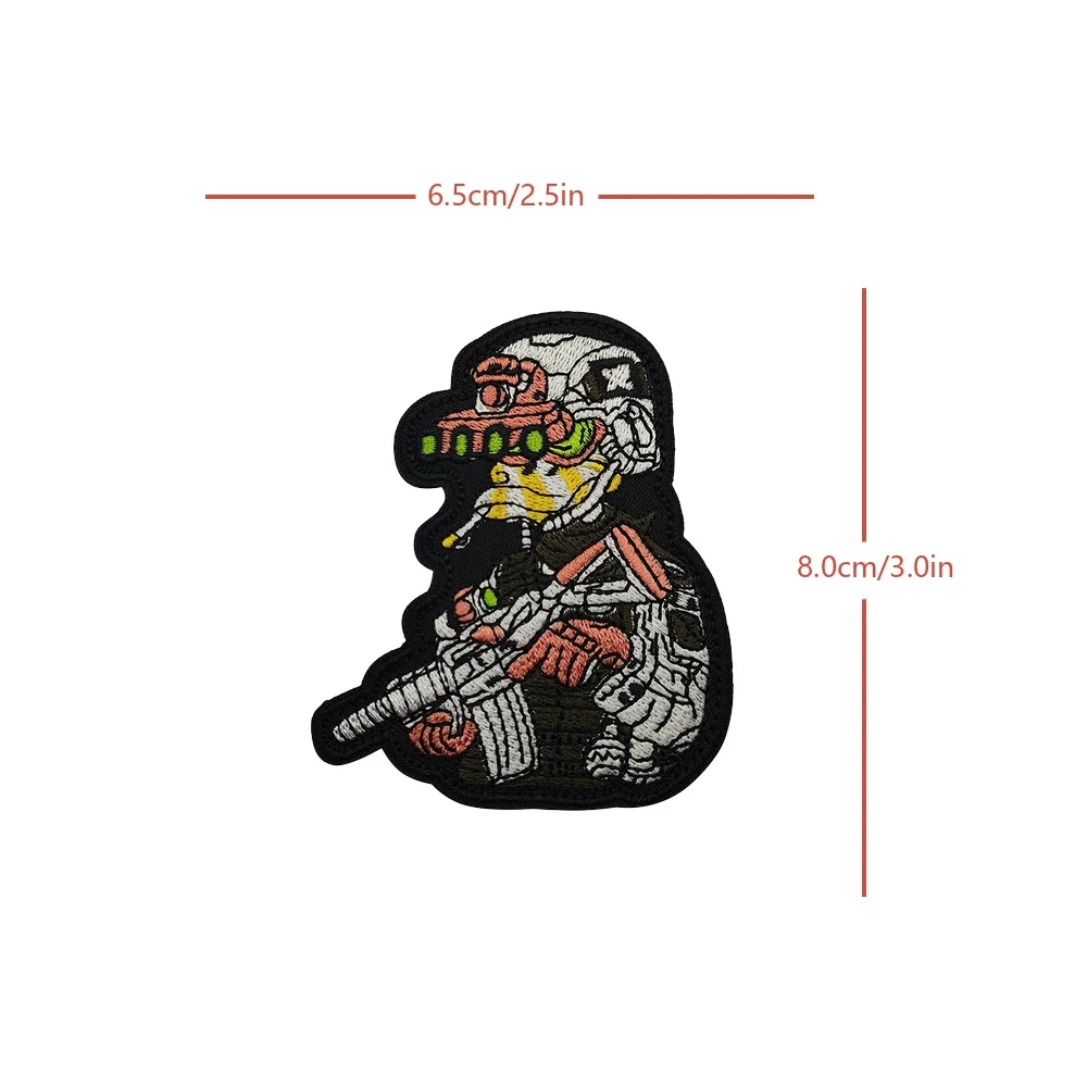 Parche táctico Meme de pato de visión nocturna, citas divertidas de Velcros, insignia bordada de moral, cierre de gancho para mochila Molle, pantalones vaqueros - imagen 5