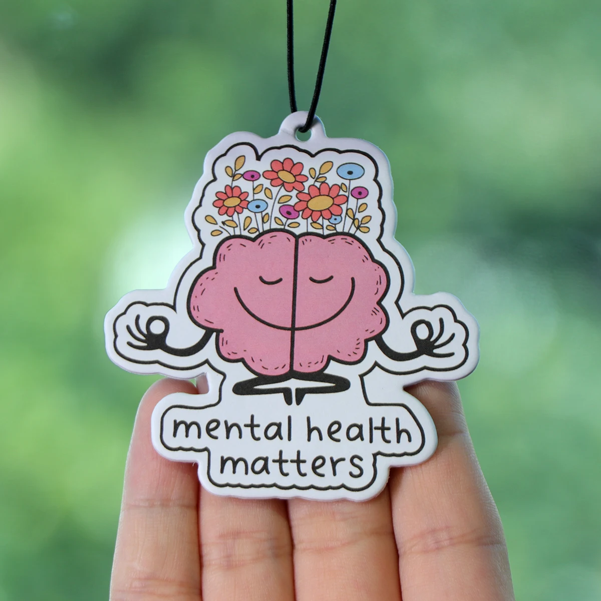 Ambientadores para coche de salud mental, tabletas de aromaterapia para coche, decoraciones colgantes para espejo retrovisor, accesorios para coche, colgantes interiores - imagen 5