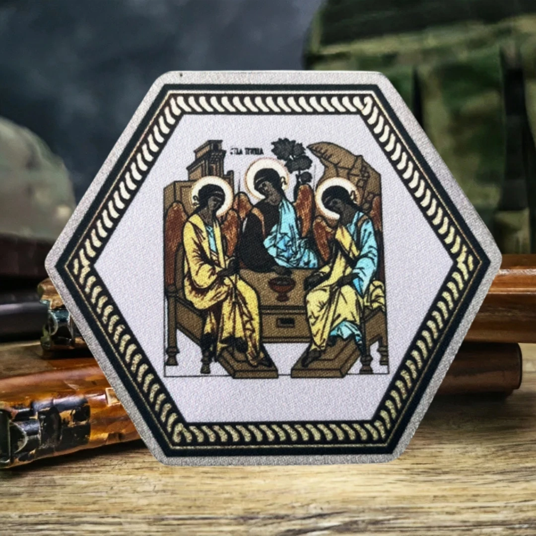 Parche del ejército "The Holy Trinity", insignia de moral táctica, parches de gancho y bucle impresos para ropa, equipo militar, pegatina para casco - imagen 2