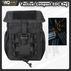 AQzxdc Bolsa táctica compacta EDC con soporte para teléfono y botella de agua - Bolsas Molle multifuncionales para herramientas y artículos diversos