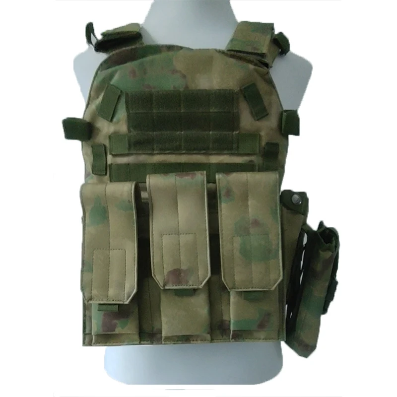 Chaleco táctico Molle para hombre, armadura corporal, portador de placa de caza, bolsa Airsoft M4, combate FG atacs, accesorios de chaleco militar de camuflaje - imagen 3