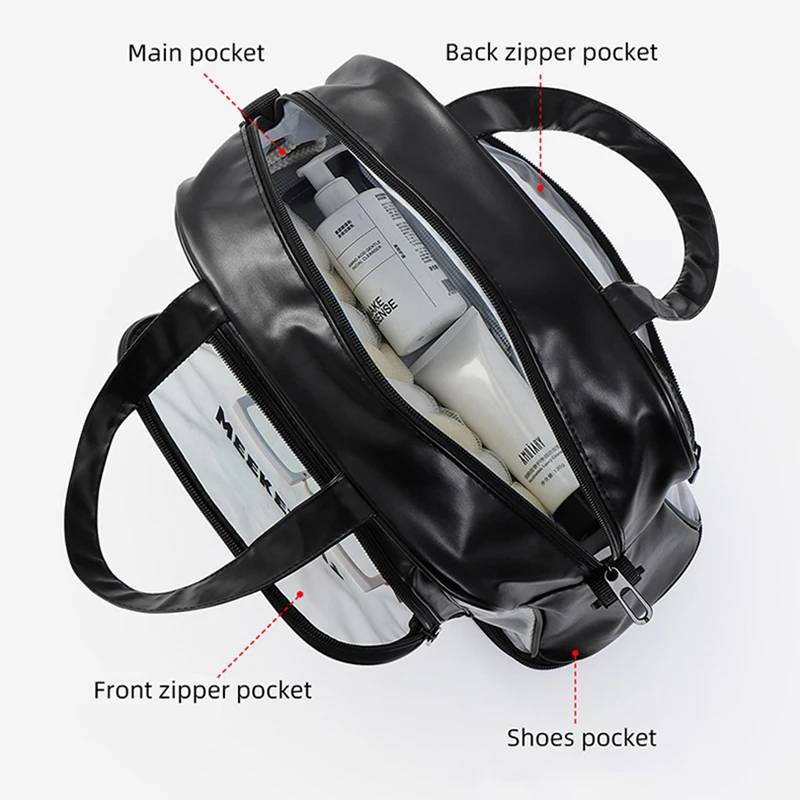 Bolsa de playa para natación, bolso de hombro transparente de PVC para navegación a la deriva, surf, bolsillo para zapatos, bolso de viaje al aire libre, paquete deportivo seco y húmedo - imagen 3