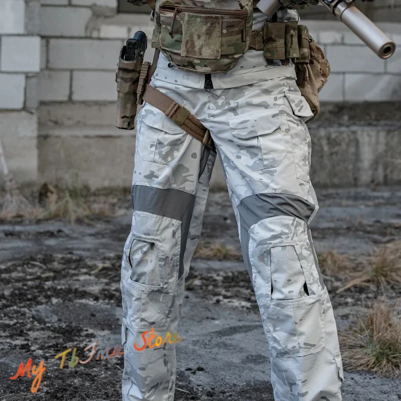 MCAP Chaqueta blanca transpirable de camuflaje de nieve/traje de rana, Top táctico, camisa fina de primavera y otoño/pantalones de entrenamiento táctico G3 - imagen 5