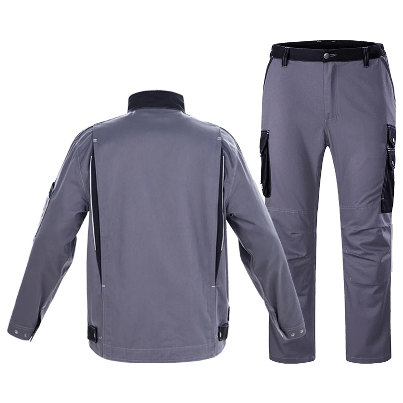 Traje de soldadura reflectante con múltiples bolsillos, ropa de trabajo para hombres y mujeres, taller eléctrico antiescaldado para reparación de fábrica, duradero - imagen 3