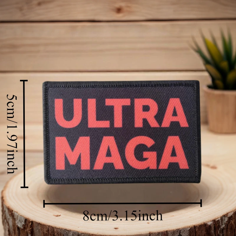 Parche de impresión táctica Ultra Maga, insignia de moral con gancho militar, mochila, sombreros, pegatina decorativa, parches DIY para ropa - imagen 3