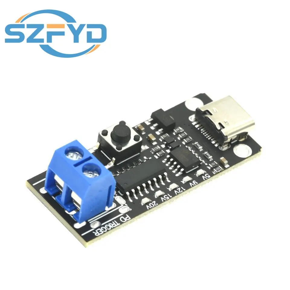 Módulo de placa de disparo de carga rápida USB-C de 100W 5A PD/QC Placa señuelo carga rápida USB tipo C PD 2,0 3,0 módulo de potencia de refuerzo CMTPD - imagen 5